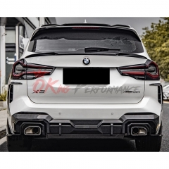 SQ Style Dry Carbon Fiber Rear Diffuser For BMW X3 G01 G08 LCI 2022-2024
