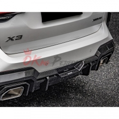 SQ Style Dry Carbon Fiber Rear Diffuser For BMW X3 G01 G08 LCI 2022-2024