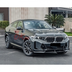MP Style Dry Carbon Fiber Front Bumper Lip For BMW X6 G06 LCI 2024-ON