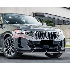 MP Style Dry Carbon Fiber Front Bumper Lip For BMW X6 G06 LCI 2024-ON