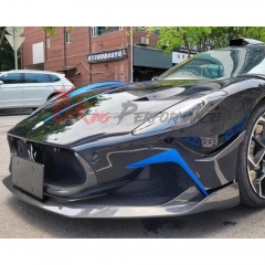 SD Style Dry Carbon Fiber Front Bumper Canards For Maserati MC20