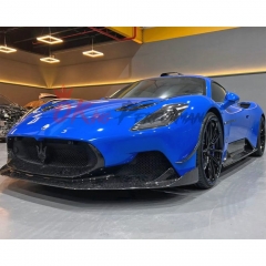 SD Style Dry Carbon Fiber Front Bumper Canards For Maserati MC20