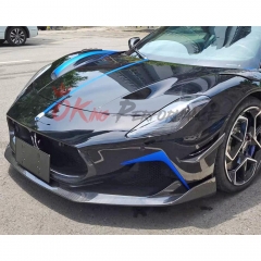 SD Style Dry Carbon Fiber Front Bumper Canards For Maserati MC20