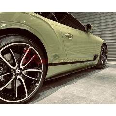 Speed Style Dry Carbon Fiber Side Skirt For Bentley Continental GT GTC 2018-2024