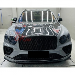 S Style Dry Carbon Fiber Front Lip For Bentley Bentayga 2020-2024