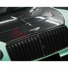 Mansory Style Dry Carbon Fiber Front Bumper Grille For Bentley Bentayga 2020-2024