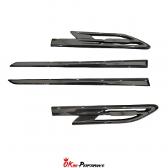 Mansory Style Dry Carbon Fiber Fender Side Strip Trims For Bentley Bentayga 2020-2024