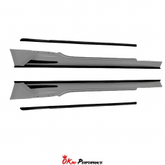 Mansory Style Dry Carbon Fiber Side Skirt GTC For Bentley Continental GT 2018-2024