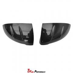 Mansory Style Dry Carbon Fiber Side Mirror Caps For Bentley Continental GT GTC 2018-2024