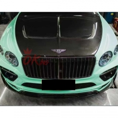 Mansory Style Dry Carbon Fiber Front Bumper Grille For Bentley Bentayga 2020-2024