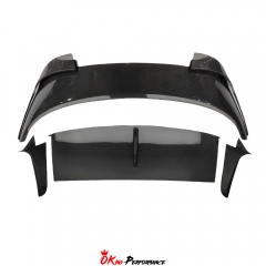 Mansory V1 Style Dry Carbon Fiber Rear Roof Spoiler Wing For Bentley Bentayga 2020-2024