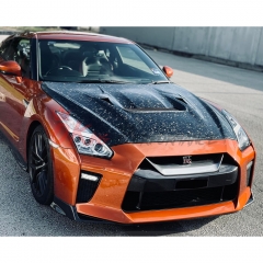 Vairs MY17 Style Double Side Carbon Fiber Cooling Hood For Nissan R35 GTR 2017-2026