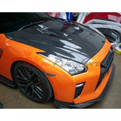 Vairs MY17 Style Double Side Carbon Fiber Cooling Hood For Nissan R35 GTR 2017-2026