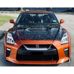 Vairs MY17 Style Double Side Carbon Fiber Cooling Hood For Nissan R35 GTR 2017-2026