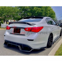 Dry Carbon Fiber Trunk Lid Upper Cover Trim (no logo) For INFINITI Q50 2013-2017