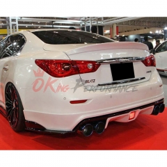 Blitz R Concept Style Carbon Fiber Trunk Wing Rear Spoiler For INFINITI Q50 2013-2024