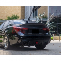 Wing Style Carbon Fiber (Cfrp) Rear Trunk For Infiniti Q50 2018-2024
