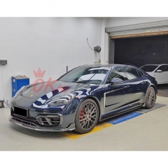 Paktechz Style Dry Carbon Fiber Side Skirts For Porsche Panamera 971 971.1 971.2 2017-2023