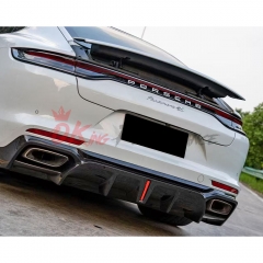 OKING V2 Style Dry Carbon Fiber Rear Diffuser For Porsche Panamera 971 971.1 971.2 2017-2023