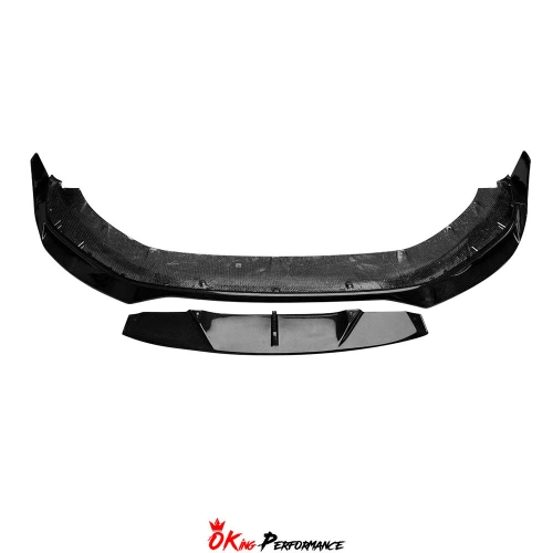 OKING V2 Style Dry Carbon Fiber Front Lip For Porsche Panamera 971 971.2 2020-2023