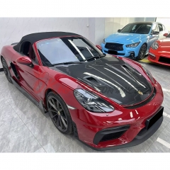 RS Style Dry Carbon Fiber Hood For Porsche 718 Cayman Boxster 2016-2025