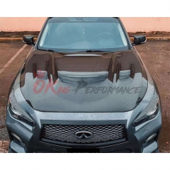 VA Style HoneyComb Carbon Fiber Hood For Infiniti Q50 2014-2024