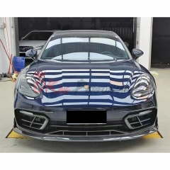 Paktechz Style Dry Carbon Fiber Front Lip Bottom For Porsche Panamera 971 971.2 2020-2023