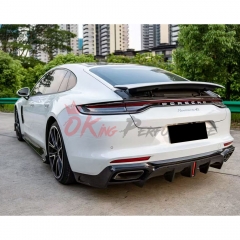 OKING V2 Style Dry Carbon Fiber Side Skirt For Porsche Panamera 971 971.1 971.2 2017-2023