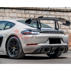 GT4RS Style Dry Carbon Fiber Rear GT Spoiler For Porsche 718 Cayman Boxster 2016-2020