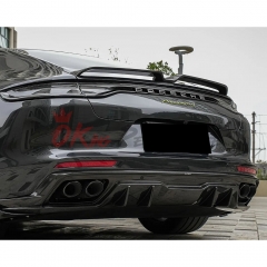 Paktechz Style Dry Carbon Fiber Rear Spoiler For Porsche Panamera 971 971.1 971.2 2017-2023