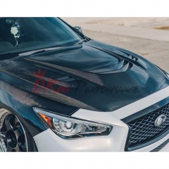 VA Style HoneyComb Carbon Fiber Hood For Infiniti Q50 2014-2024