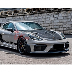 RS Style Dry Carbon Fiber Hood For Porsche 718 Cayman Boxster 2016-2025