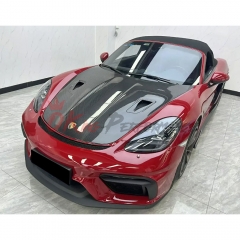 RS Style Dry Carbon Fiber Hood For Porsche 718 Cayman Boxster 2016-2025