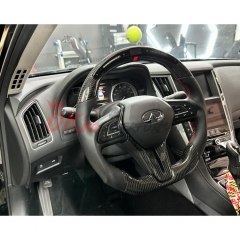 Carbon Fiber Steering Wheel Center Cover For Infiniti Q50 2018-2024