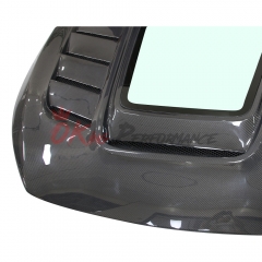 TV Transparent Glass Style Carbon Fiber Engine Hood For Infiniti Q50 2013-2024