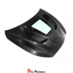 MBJ Transparent Glass Style Carbon Fiber Engine Hood For Infiniti Q50 2013-2024