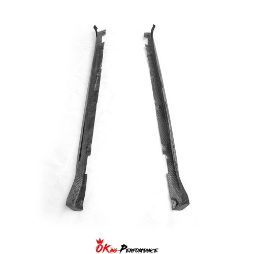 CMST Style Dry Carbon Fiber Side Skirt For Porsche Panamera 971 971.1 971.2 2017-2023