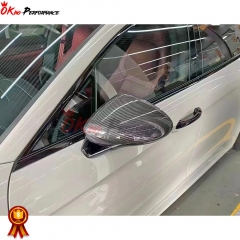 Dry Carbon Fiber Mirror Cover For Porsche Panamera 971 2017-2023 RHD