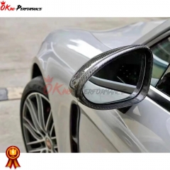 Dry Carbon Fiber Mirror Cover For Porsche Panamera 971 2017-2023 RHD