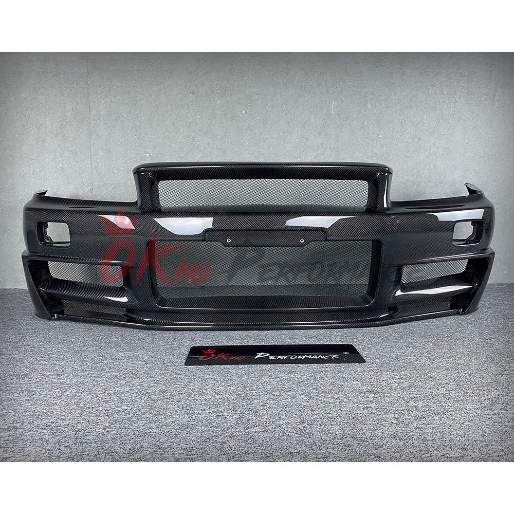 Nismo Z Tune Style Carbon Fiber Front Bumper Under Lip For Nissan R34 Nismo Z Tune Style Carbon Fiber Front Bumper Under Lip For Nissan R34