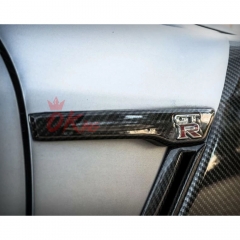 Carbon Fiber Fender Emblem Trim For Nissan R35 GTR 2008-2026