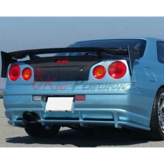Duck Tail Style Carbon Fiber Rear Trunk Boot Lid For Nissan R34 GTR GTT 1998-2002