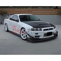 AutoSelect Style Carbon Fiber Front Lip For Nissan R34 GTR 1998-2002