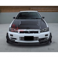 AutoSelect Style Carbon Fiber Front Lip For Nissan R34 GTR 1998-2002