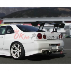 Voltex 1600mm Low Brackets Style Carbon Fiber Rear Spoiler GT Wing For Nissan R34 GTR GTT 1998-2002