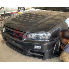 Nismo Z-Tune Style Carbon Fiber Front Bumper For Nissan R34 GTR 1998-2002