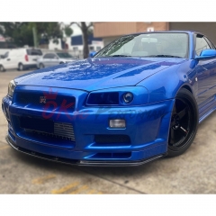 Dry Carbon Fiber Headlamp Air Intake For Nissan R34 GTR GTT 1998-2002