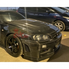 Nismo Z-Tune Style Carbon Fiber Front Bumper For Nissan R34 GTR 1998-2002