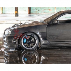 OEM Style Carbon Fiber Front Fender MudGuard For Nissan R34 GTR 1998-2002
