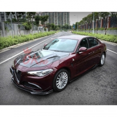 Carbon Fiber Hood With Glass For Alfa Romeo Quadrifoglio Giulia 2016-2023